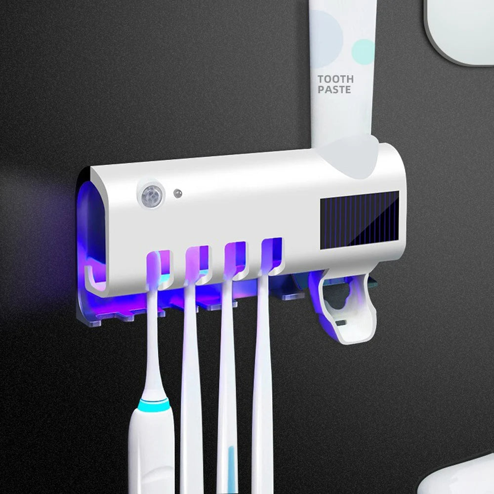 🦷 PureBrush Pro™ | Esterilizador UV 3 en 1 con Sensor Inteligente, Secado Rápido y Dispensador de Pasta ✨💧🔋