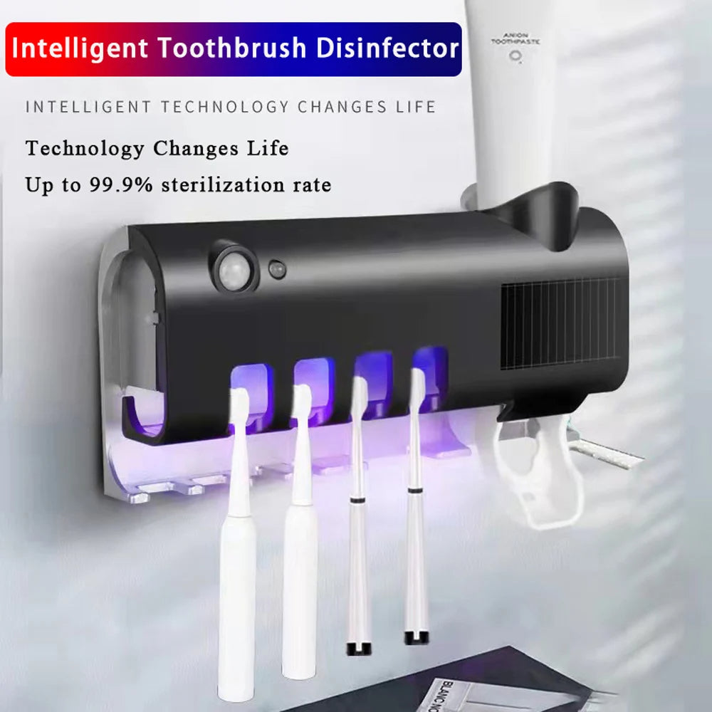 🦷 PureBrush Pro™ | Esterilizador UV 3 en 1 con Sensor Inteligente, Secado Rápido y Dispensador de Pasta ✨💧🔋